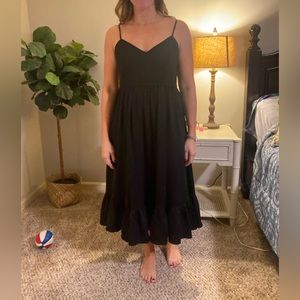 J. Crew black silk dress